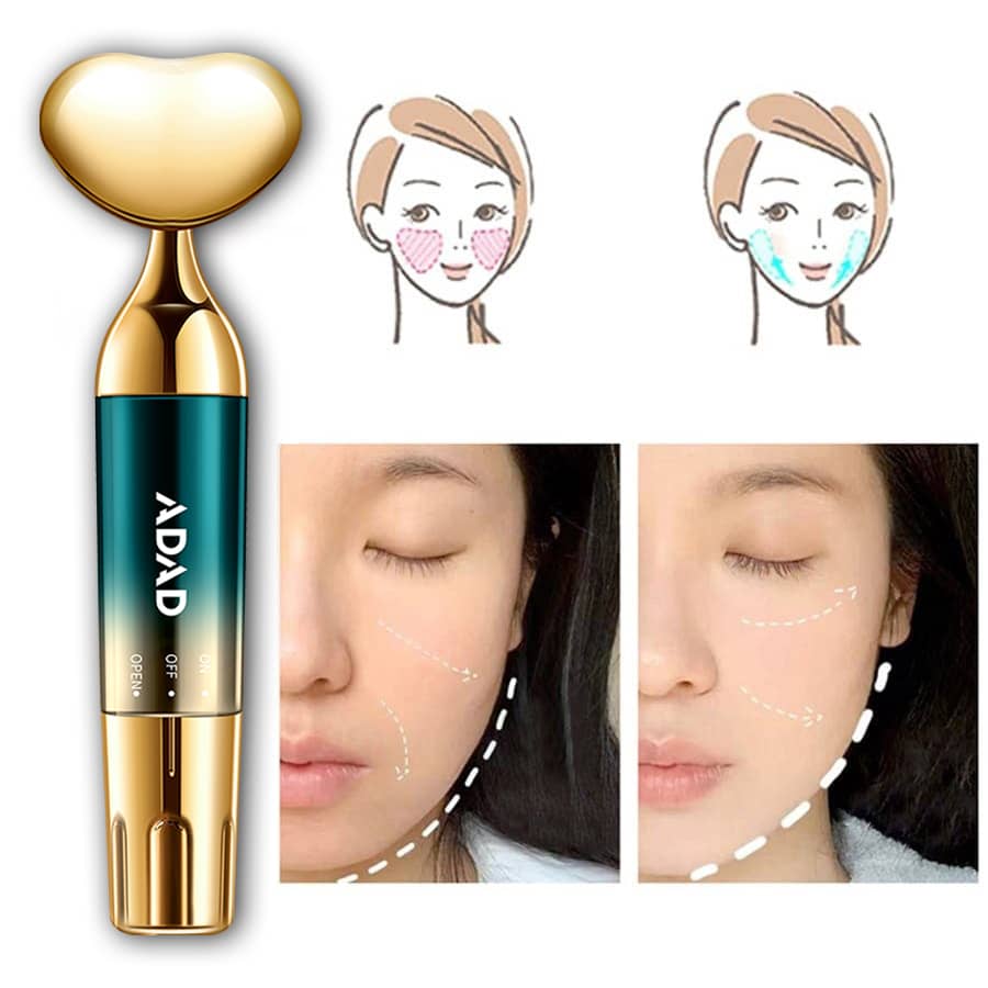 臉部按摩器和美容儀,用於皮膚緊緻和提升、臉部和頸部治療、皮膚護理工具家用臉部護理機 - 藍色 - 查看 1