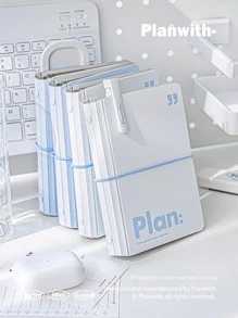 A7 Notebook Pocket Loose-Leaf Book Eyecare Notepad đa chức năng di động 80 trang - trắng - Xem 1