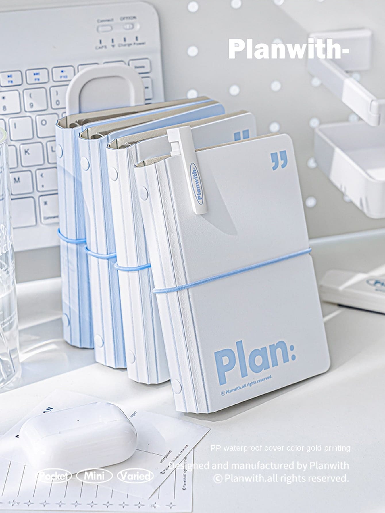 A7 Notebook Pocket Loose-Leaf Book Eyecare Notepad đa chức năng di động 80 trang - trắng - Xem 1