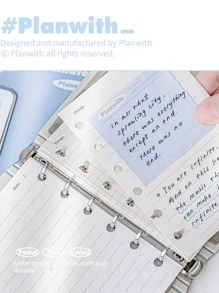 A7 Notebook Pocket Loose-Leaf Book Eyecare Notepad đa chức năng di động 80 trang - trắng - Xem 10