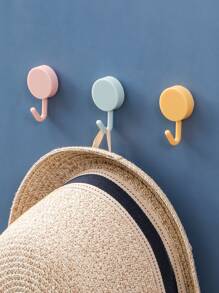 5个家用粘钩，北欧卡通设计，无痕简约风格，多功能，适用于厨房、浴室、客厅、卧室等场所。厨房用品，厨房配件，厨房工具 - 淺藍色 - 查看 2