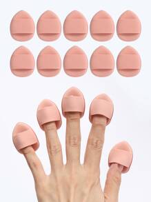 10pcs Mini Finger Makeup Sponge Cushion Puff Mixed Latex-Free Sponge And Puff, Suitable For All Skin Types, For Liquid Foundation & Concealer,Makeup,Cheap,Room Decor,Vanity,Travel,Bedroom,Makeup Accessories,Puff,Makeup Blender,Powder Puff,Makeup Sponge,Cheap,Stocking Stuffers,Makeup,Makeup Tools,Cheap Stuff,Gifts,Gifts For Women,Christmas Gifts - Pink - View 1