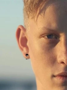 15對/套不銹鋼交叉合頁耳環適合男人及女人,顏色 - 銀色黑色金色15對套裝 - 查看 4