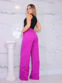 Women Pants - 玫瑰紅 - 查看 2
