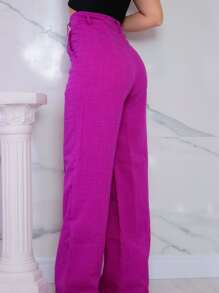 Women Pants - 玫瑰紅 - 查看 5