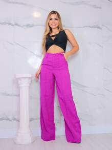 Women Pants - 玫瑰紅 - 查看 1