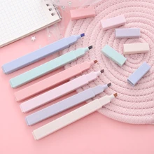 12 different random colors Soft-tipped Light-colored Highlighter Marker Set For Students To Draw Key Points And Make Journals - Multicolor - View 2