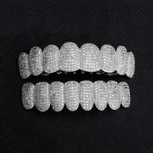 Vi mô Cẩn vào Khối Zirconia  8 Răng Nhọn Răng nanh Hip Hop Răng Cho bữa tiệc , Lễ hội - Bạc - Xem 3