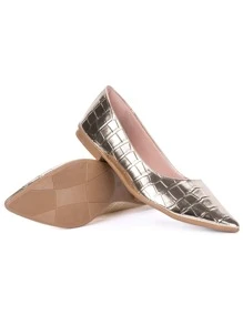 Domidona Women Flat Sandals - Emas - View 7