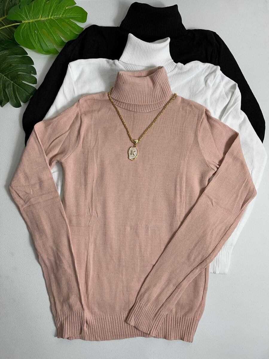 Women Knit Tops - 藕粉色 - 查看 1