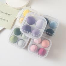 Kit Con 4 Esponja de maquillaje  Con Cajita - Rosa - Ver 2