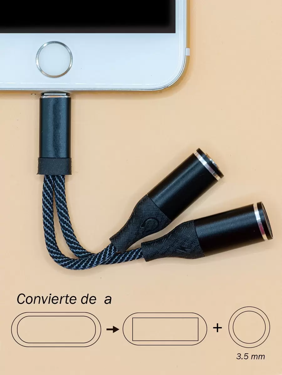 1-Piece 3.5mm Jack To USB-C Adapter - Black - View 1