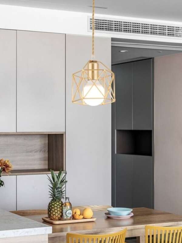 moderno LED Lámparas de techo hierro dorado negro minimalista de metal