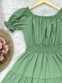 Women Dresses - Mint Green - View 2