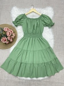 Women Dresses - Mint Green - View 1