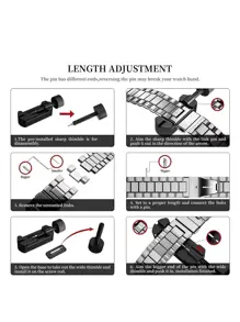 2pcs/Set Women's Watch Band & Screen Protector Case Compatible With Apple Watch Series 1-10, SE - Light PC Resin Rose Gold Metal Buckle Band + PC Hard Frame Rose Gold Edge Screen Protector For Anti-Scratch & Anti-Dust, Compatible With All Apple Watch Series - White - View 6