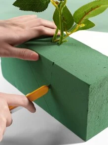 1 cái Bọt hoa thấm nước, Gạch bọt hoa màu xanh lá cây bằng nhựa tối giản cho bao bì hoa - màu xanh lá - Xem 4