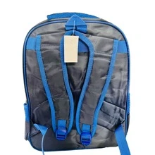 mochila combo escolar 3d dibujos animados - Azul - Ver 3