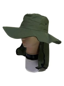 Men Bucket Hat - 軍綠色 - 查看 1