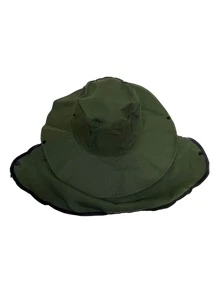 Men Bucket Hat - 軍綠色 - 查看 2