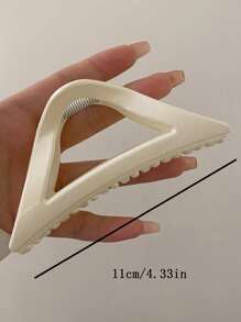 3入組三角形狀啞面塑料髮卡，休閒風格 - 彩色 - 查看 4