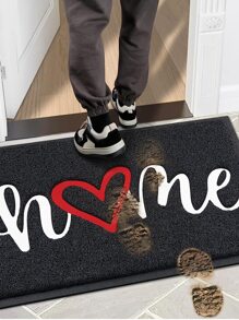 Door Mat Home Welcome Mat Outdoor and Indoor, Heavy-Duty Low-Profile Non-Slip Durable Front Welcome Mat Doormat for Home Entrance, Outside Entry, Yard, Floor, Patio (30''x17.5'', Grey) - màu đen - Xem 1