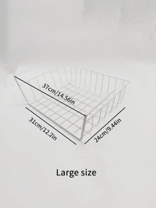 1pc Iron Kitchen Storage Rack, Modernist Solid Storage Rack For Kitchen - Black - View 6