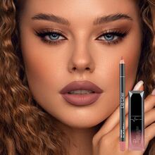 Pudaier 1 pieza Brillo de labios & 1 pieza delineador de labios , brillante colores labios productos cosméticos Set , hacer Maquillaje con - Carne - Ver 2