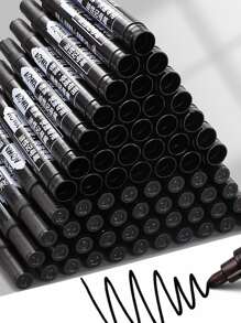 50入組精細的點黑色馬克筆適用於,,速幹,防水和防褪色 - 黑色 - 查看 1