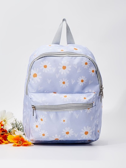 Daisy Printed Backpack For Children's Kindergarten