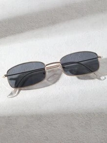 1副男士时尚小方框眼镜，适合日常佩戴，复古风格，沙滩配饰，夏季海滩度假、户外活动、旅行必备。 - 深灰色 - 查看 2