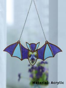 1 Miếng Acrylic Thiết kế dơi Đồ trang trí treo - Màu xanh lam - Xem 2