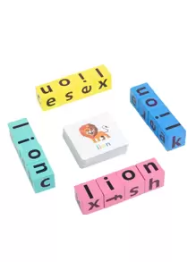 Juego de construcción con letras de madera, tarjetas didácticas de emparejamiento de letras del alfabeto, cubos ABC de palabras de vista, rompecabezas educativo Montessori, regalo para niños preescolares niños y niñas de 3 a 5 años, juguetes de niña, juguetes de 6 años, juegos de madera, juego de ortografía, juegos de niño, juguetes de niño de 10 años