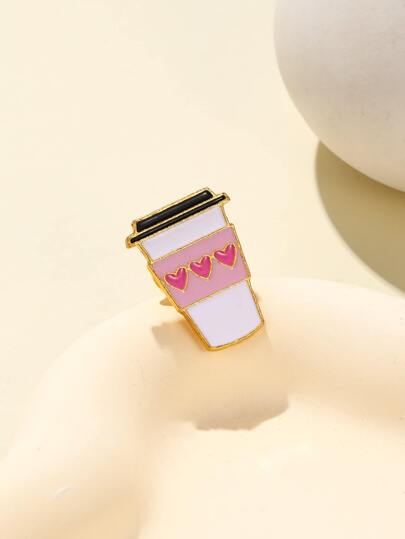 قطعة واحدة إبداع شكل قلب شاي بالحليب فنجان بروش / دبوس الى حقيبة ظهر , ملابس , قبعة , مثل هدية الى أصدقاء و طالب