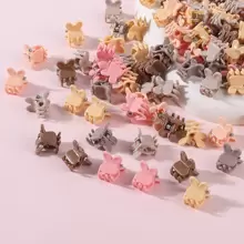 50 Pièces Pinces À Cheveux Et Griffes Pour Cheveux De Filles, Fleurs Colorées, Couronne, Étoile, Oreilles De Lapin Et Pâquerettes Aléatoires, Accessoires De Cheveux Mignons Pour Le Port Quotidien