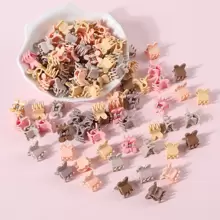 50 Pièces Pinces À Cheveux Et Griffes Pour Cheveux De Filles, Fleurs Colorées, Couronne, Étoile, Oreilles De Lapin Et Pâquerettes Aléatoires, Accessoires De Cheveux Mignons Pour Le Port Quotidien