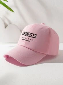 1pc Unisex Y2k Printed Los Angeles Downtown Athletic Director Baseball Cap Outdoor Sun Protection Hat For Sports, Sunshade & Daily Commuting Casual - Pink - View 1