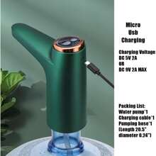 1個懶人必備家用飲用水機，可攜式水瓶抽水器，適用於USB電動出水器 - 綠色 - 查看 6