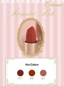 COLORROSE Matte Glossy Lipstick, Super Vivid Color Lipstick, High Pigment Lipstick, Moisturizing Creamy Formula, Intoxicating Berry Color - 19微醺莓果 - 查看 6