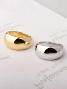 Fashionable Minimalist Stainless Steel Ring Suitable For Women - Irregular - View 5