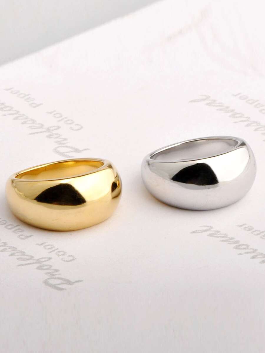 Fashionable Minimalist Stainless Steel Ring Suitable For Women - Irregular - View 1