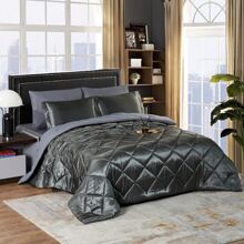 JML Luxury 8 Piece Comforter Set Silky Bed In A Bag Reversible Bedding Set Satin Comforter Queen King - Grey - View 1