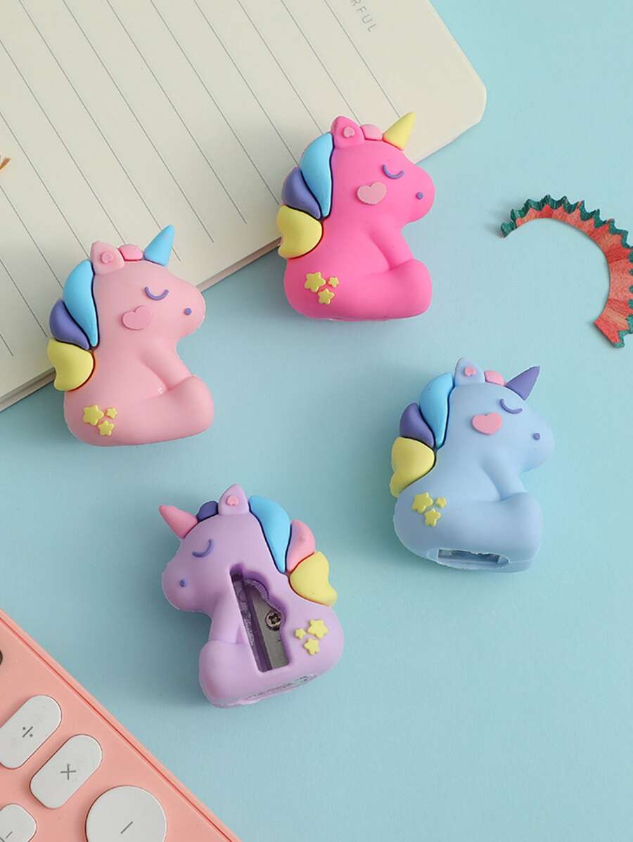 1 cái Gọt bút chì hình kỳ lân hoạt hình ngẫu nhiên cho học sinh - Nhiều màu - Xem 1