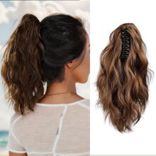 Tóc giả đuôi ngựa xoăn gợn sóng 12 inch, làm bằng sợi tơ chịu nhiệt độ cao mờ, tích hợp hoàn hảo với tóc thật, không thắt nút, không phản chiếu, an toàn cho sức khỏe. Hoàn hảo cho trang phục hàng ngày, tiệc câu lạc bộ hoặc lễ kỷ niệm. Đáp ứng nhiều nhu cầu về phong cách. Cho bạn tỏa sáng sự tự tin và quyến rũ thời trang trong mọi dịp! - màu nâu - Xem 3
