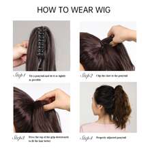 Tóc giả đuôi ngựa xoăn gợn sóng 12 inch, làm bằng sợi tơ chịu nhiệt độ cao mờ, tích hợp hoàn hảo với tóc thật, không thắt nút, không phản chiếu, an toàn cho sức khỏe. Hoàn hảo cho trang phục hàng ngày, tiệc câu lạc bộ hoặc lễ kỷ niệm. Đáp ứng nhiều nhu cầu về phong cách. Cho bạn tỏa sáng sự tự tin và quyến rũ thời trang trong mọi dịp! - màu nâu - Xem 8