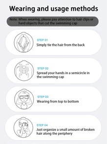 Black Silicone Swimming Cap - Black - View 8