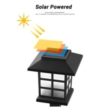 2入組太陽能草坪燈,防水燈籠式景觀燈,適用於戶外花園、露台和庭院 - 黃色 - 查看 8