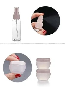 Travel Bottles Set for  Travel Size Containers Kit Portable Leak Proof Refillable Squeeze Cosmetic Airplane Essential Shampoo Hair Conditioner - Multicolor - View 7