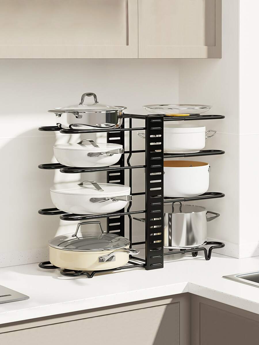 1PC Pot Rack Organizer, 8 Tiers Pots and Pans Organizer for Kitchen ...