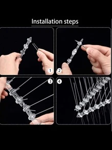 Bird Spikes with Polycarbonate Base, Durable Bird Repellent Arrow Pigeon Fence Kit for Deterring Small Bird, Crows and Woodpeckers, Covers 10.2 Feet(3.1m)